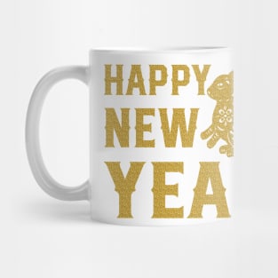 Golden Rabbit Happy New Year Mug